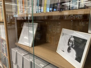 A photo and summary for the Sylvia Plath Collection in the Gannett Library.