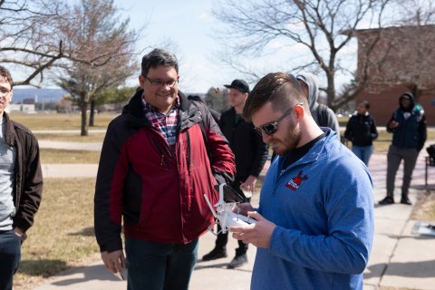 Dr. Angel Rivera and students