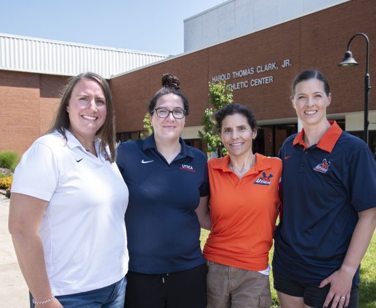 University’s athletic training staff,  Joann Zazula, Jessie Foote, Dawn Corbin, and Gwen Murphy.