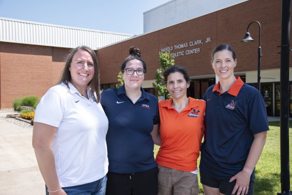 University’s athletic training staff,  Joann Zazula, Jessie Foote, Dawn Corbin, and Gwen Murphy.